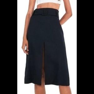 Farm Rio Black Linen Pencil Skirt NWT